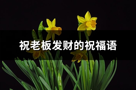 祝老板发财的祝福语(精选31句)