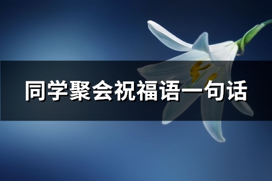 同学聚会祝福语一句话(精选48句)