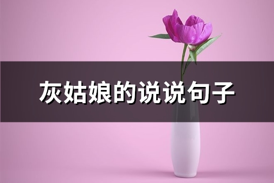 灰姑娘的说说句子(精选32句)