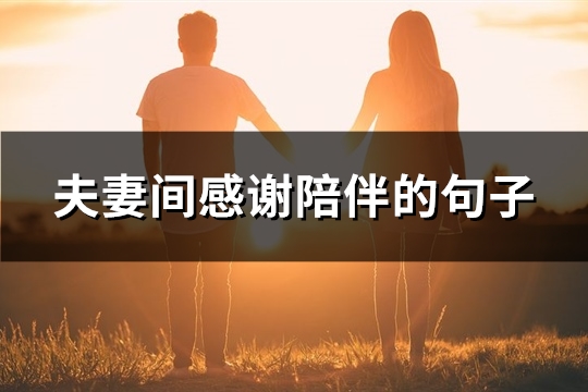 夫妻间感谢陪伴的句子(精选38句)